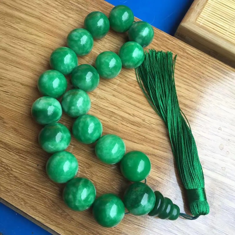 Bracelet Beaded Men - Natural jade pulseiras 13mm grânulos jaspe