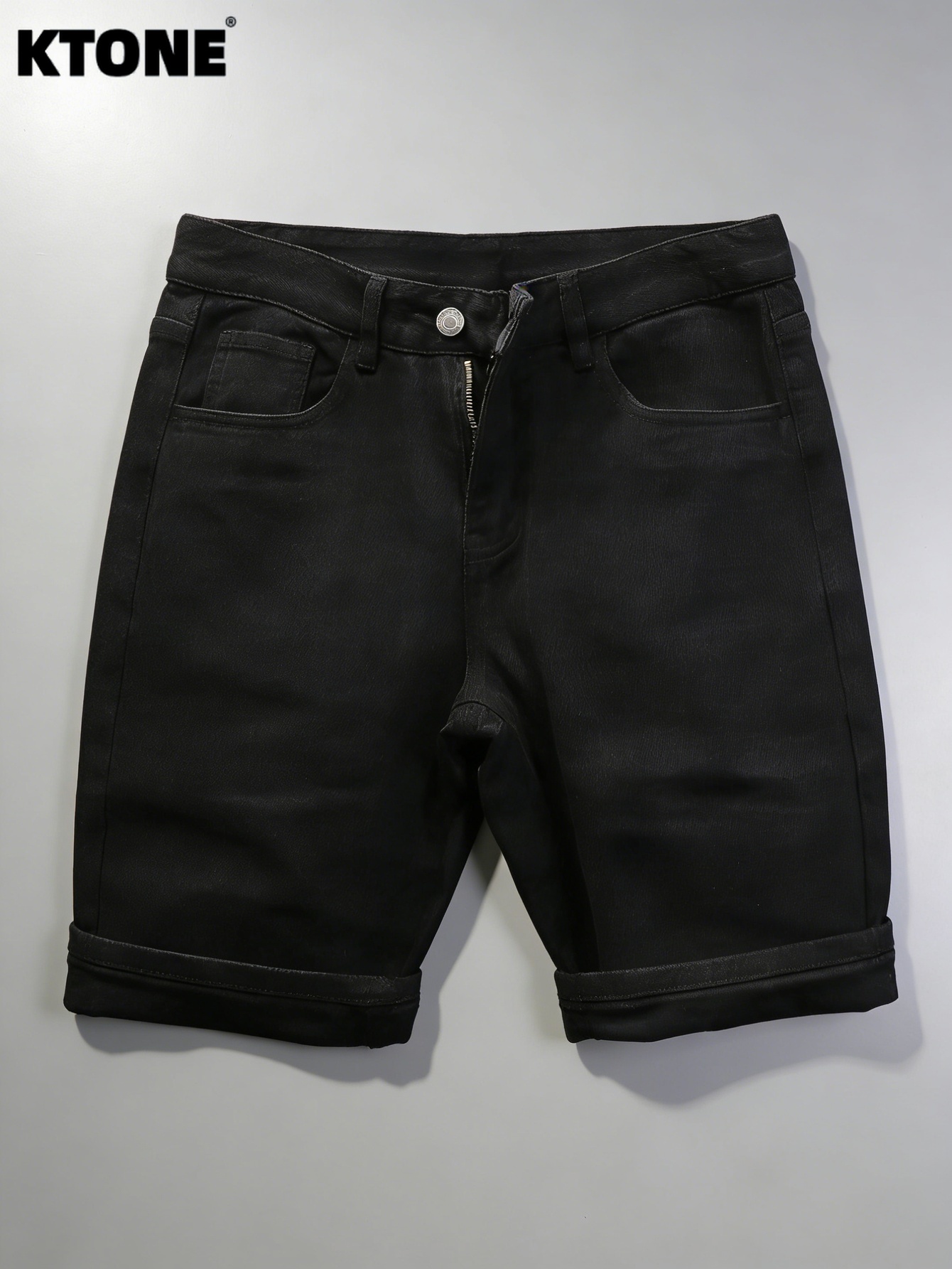 Men'S Accessories For Jeans - Shorts jeans pretos lisos para homem,