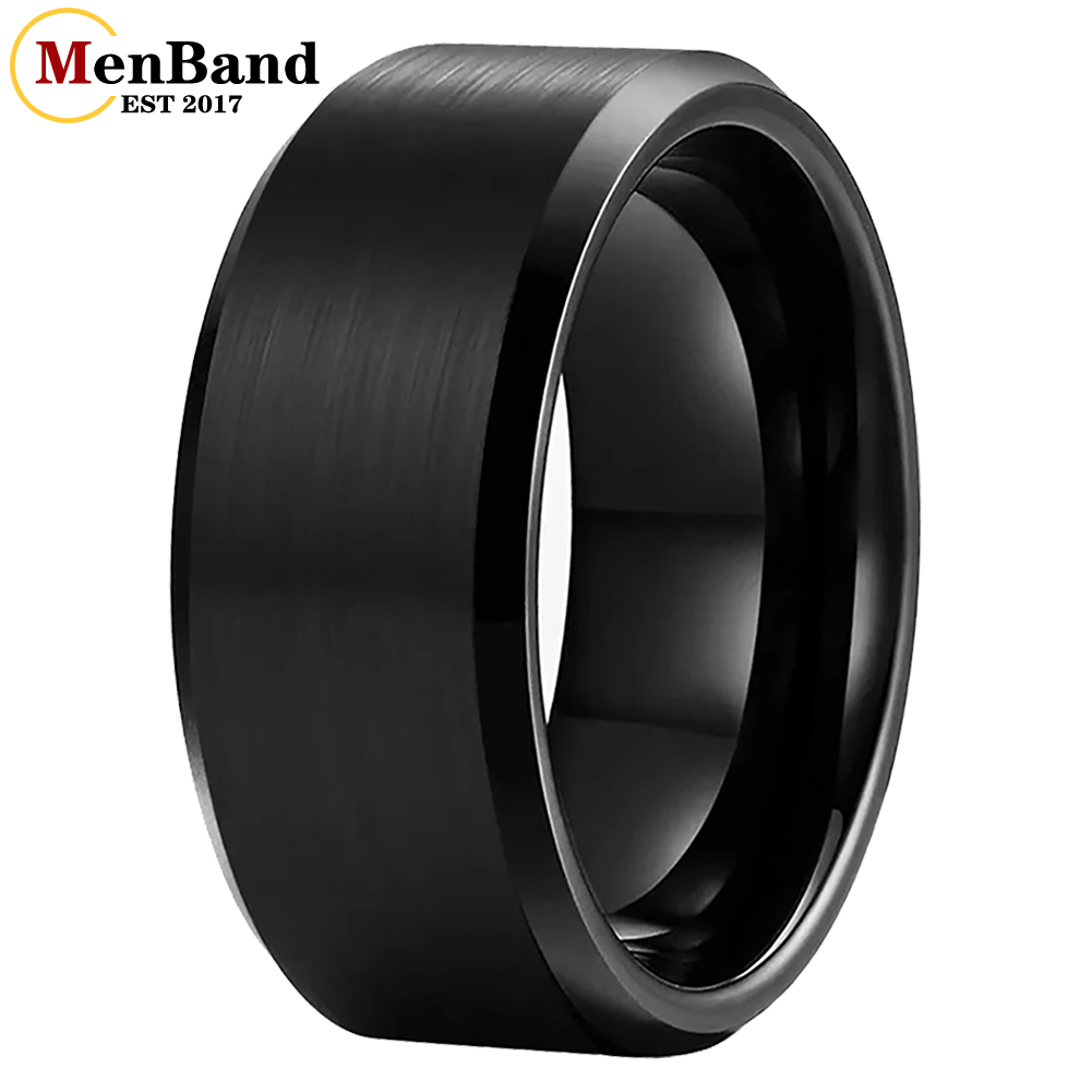 Men Accessories For Wedding - Anel Masculino Básico de Tungstênio Preto