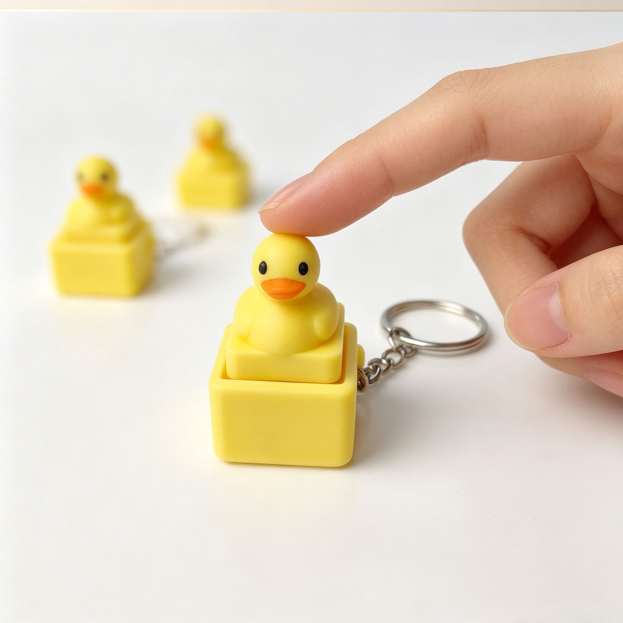 Men Accessories Pendant - Chaveiro de Pato Amarelo Fofo, Brinquedo