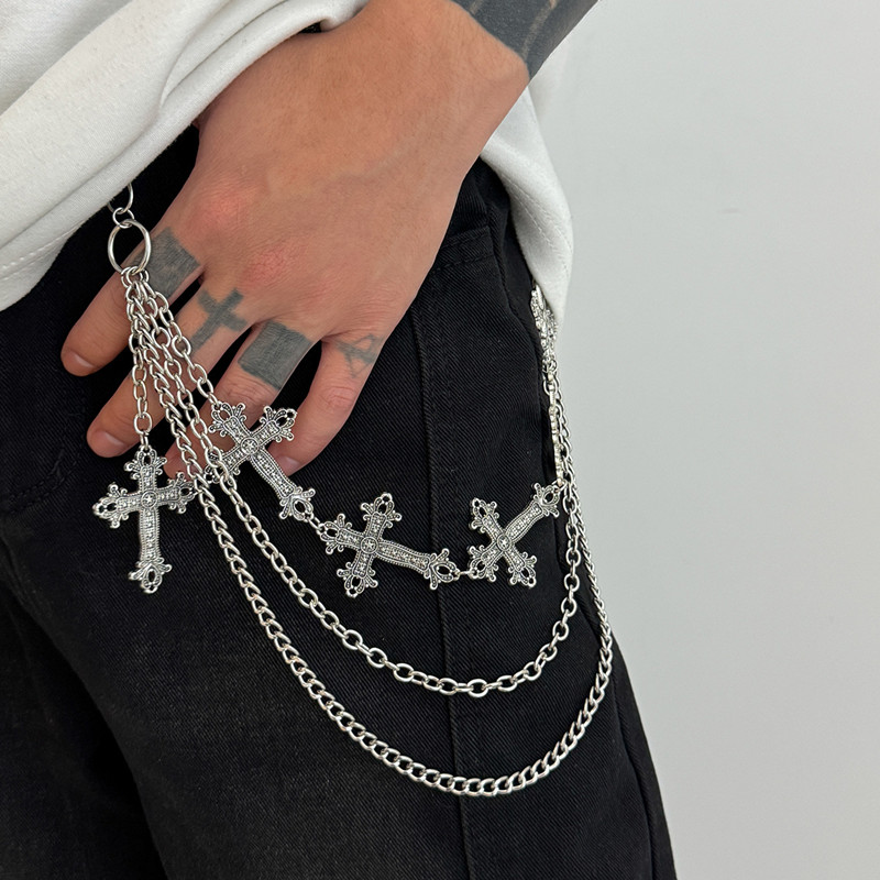Men'S Accessories For Jeans - Moda punk calças de metal corrente