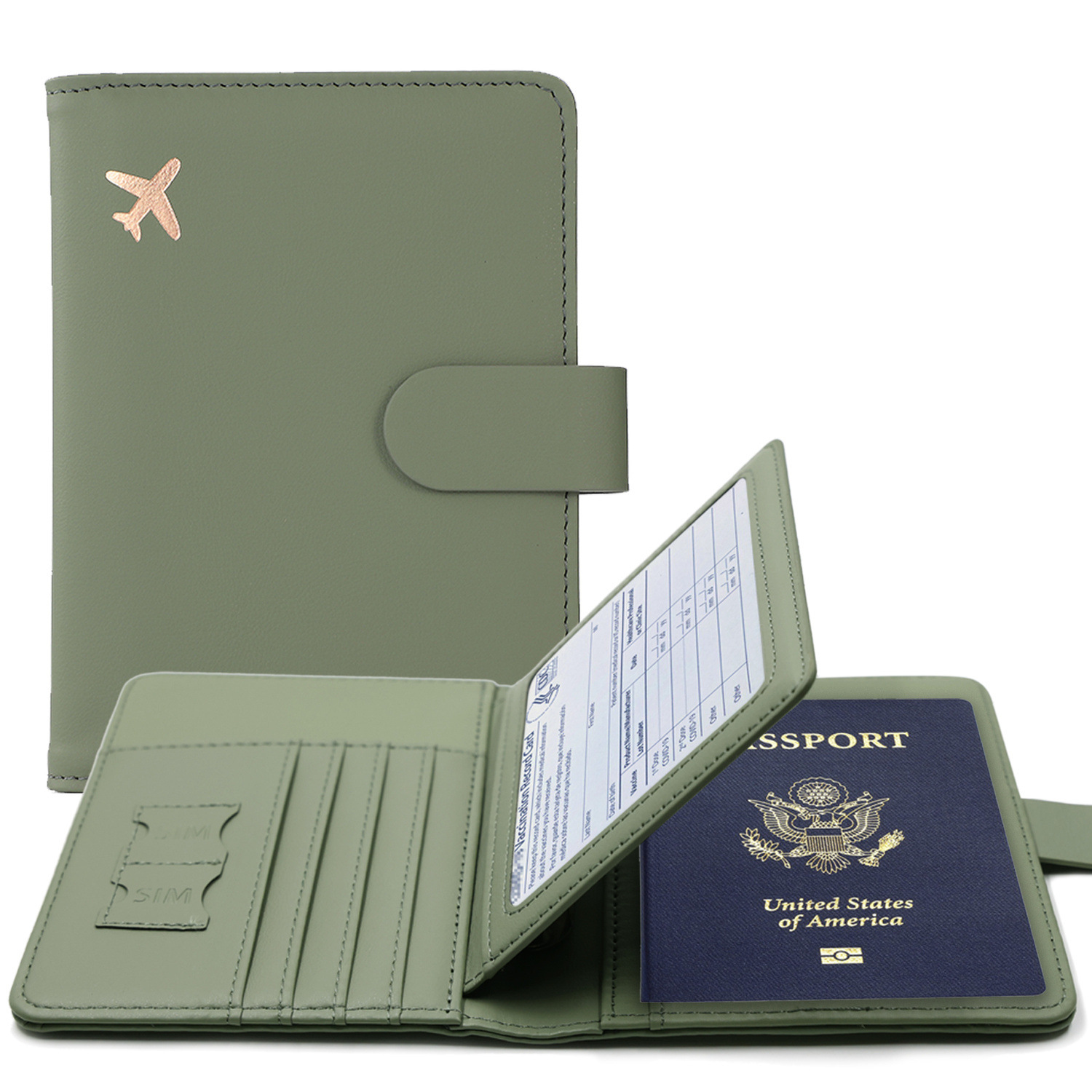 Passport Wallet Rfid - Capa para passaporte rfid, porta-passaporte multifuncional,