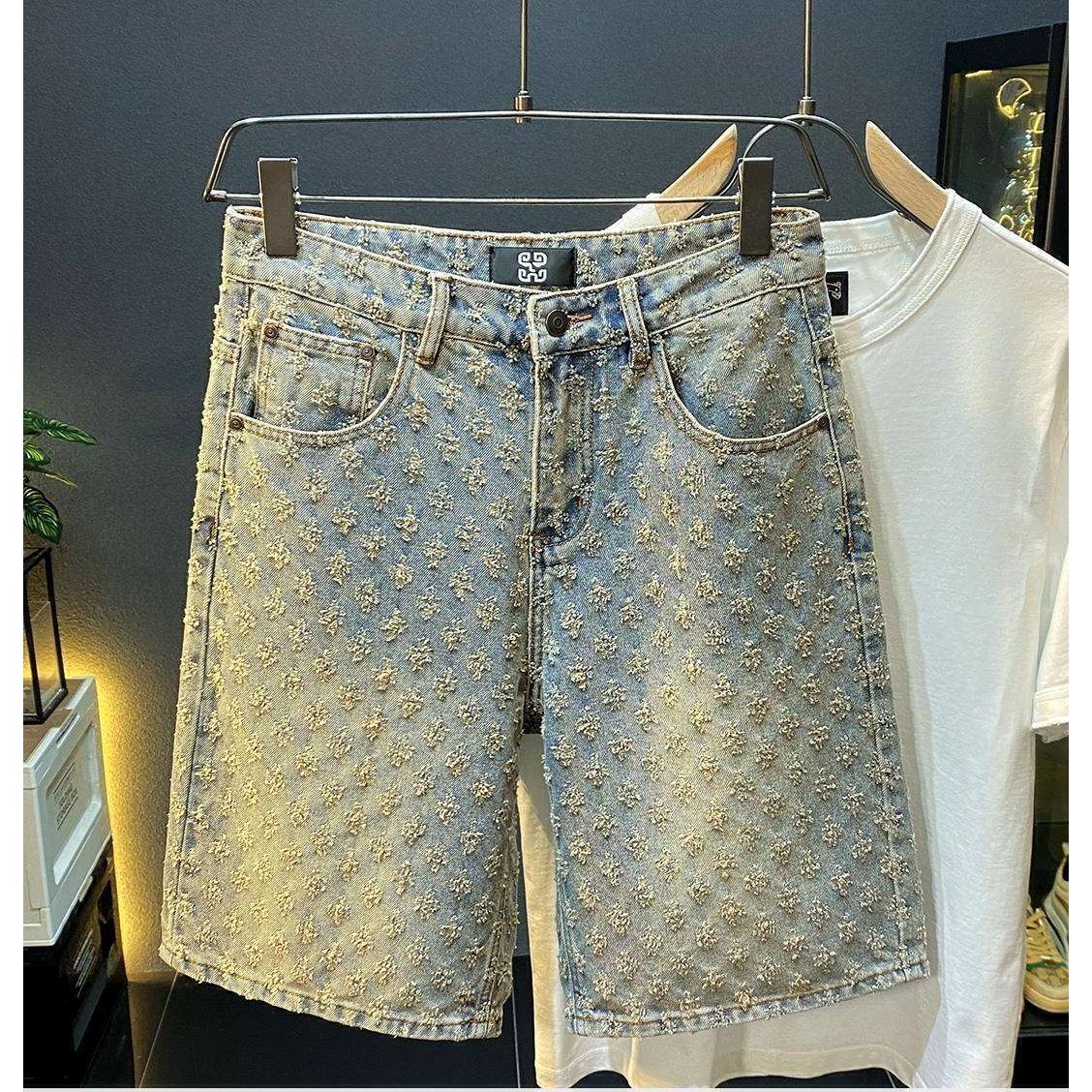Men'S Accessories For Jeans - Shorts Jeans Masculinos Casuais de Verão,