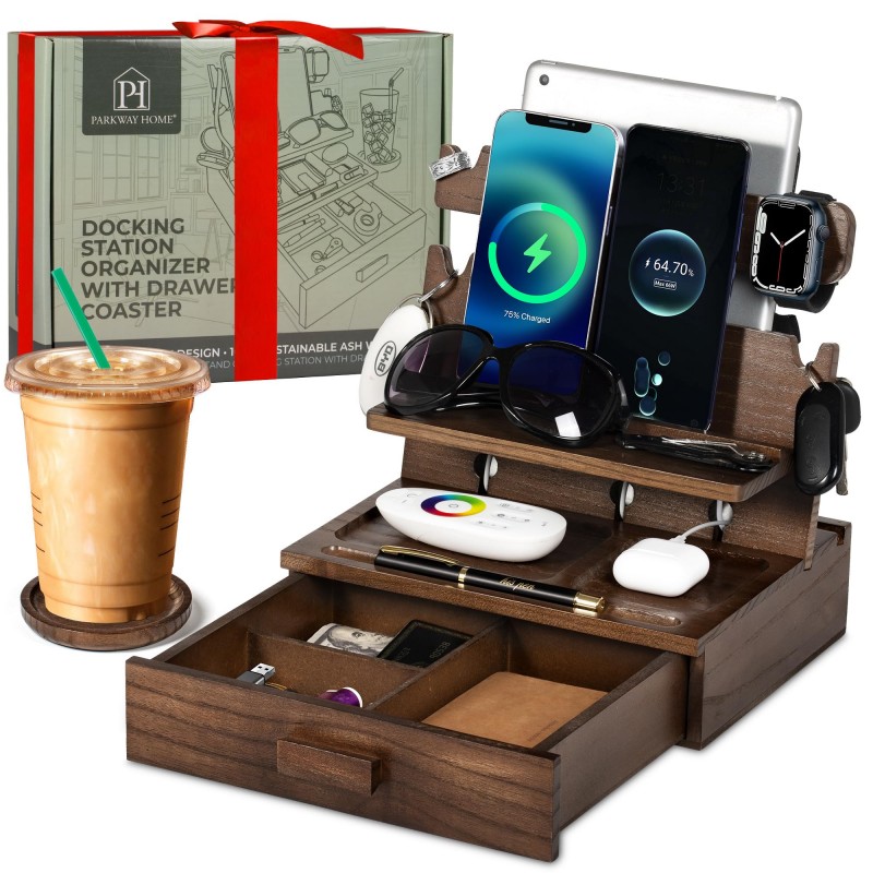 Men Accessories Drawer - Estação de Carregamento para Celular em