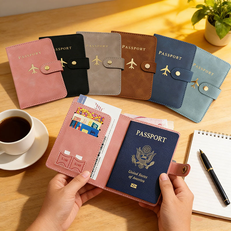 Passport Wallet Rfid - Capa de Couro para Passaporte e