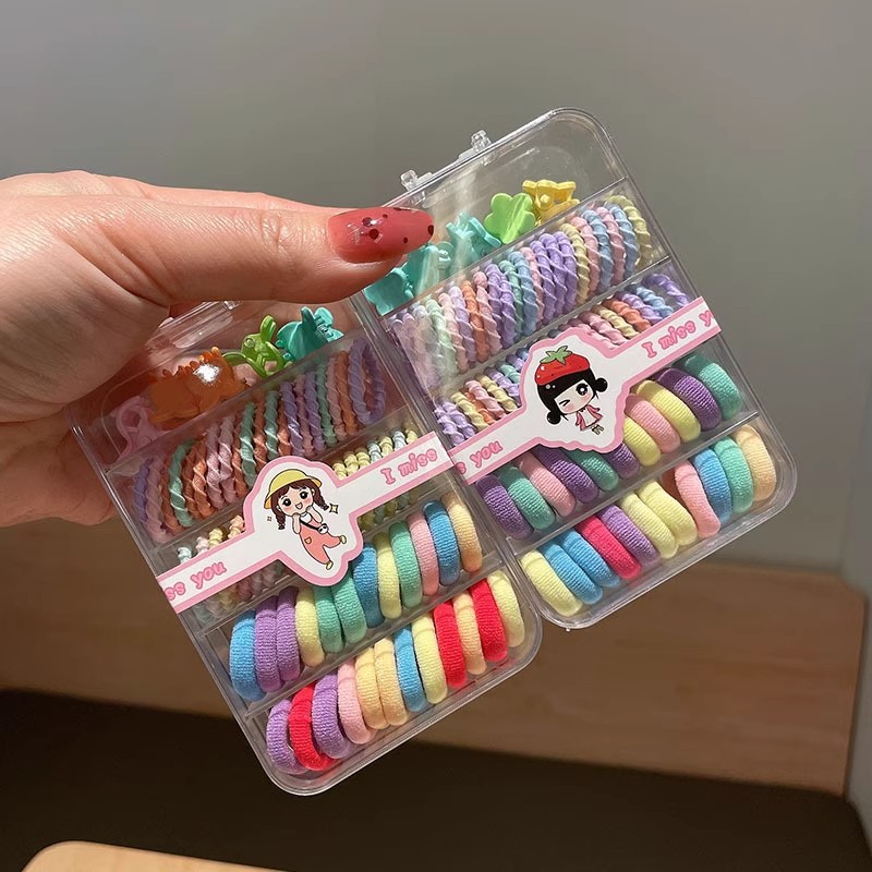 Tie Clip Set - 1 Conjunto elastico de cabelo infantil