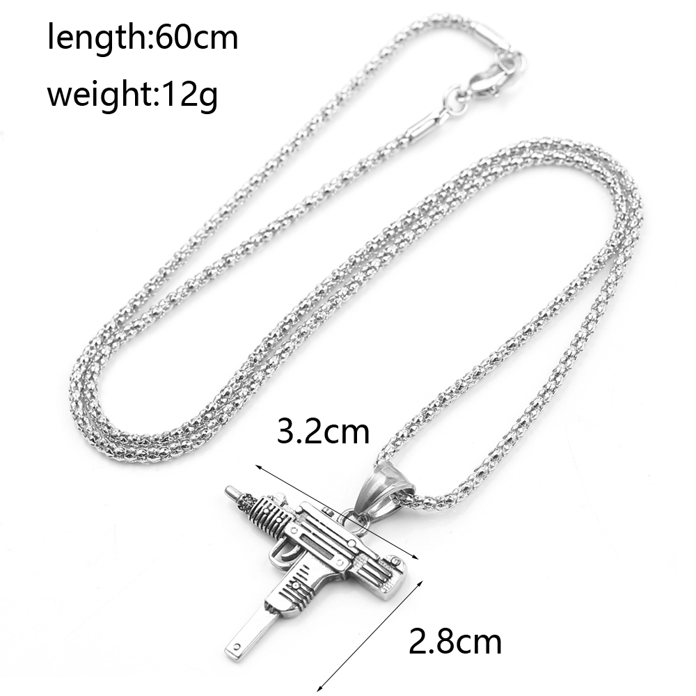 Colar Pingente de Arma de Fogo - Men Accessories Necklace avaliação e preço