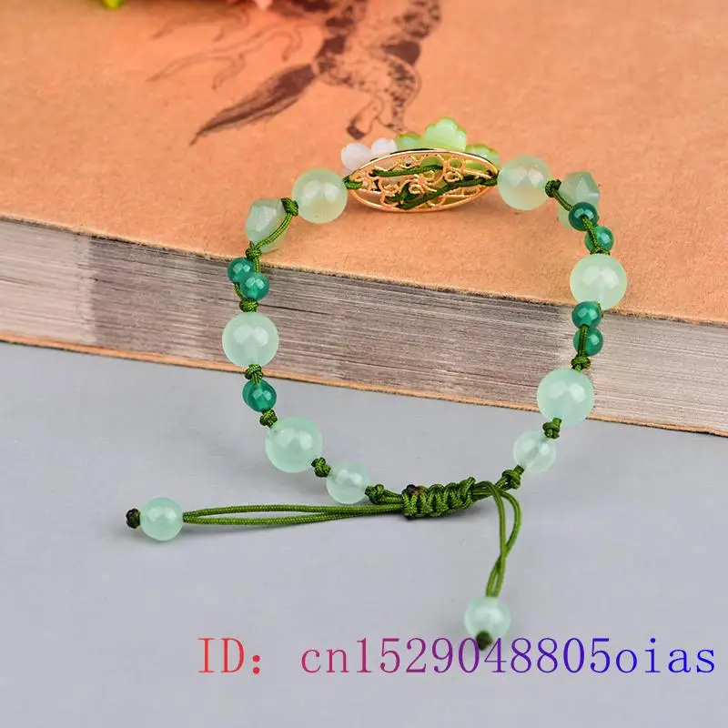 Verde Jade Flor Pulseira para  - Bracelet Beaded Men avaliação e preço