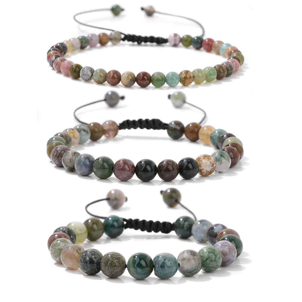 Pulseira de contas de ágata in - Men Accessories India avaliação e preço