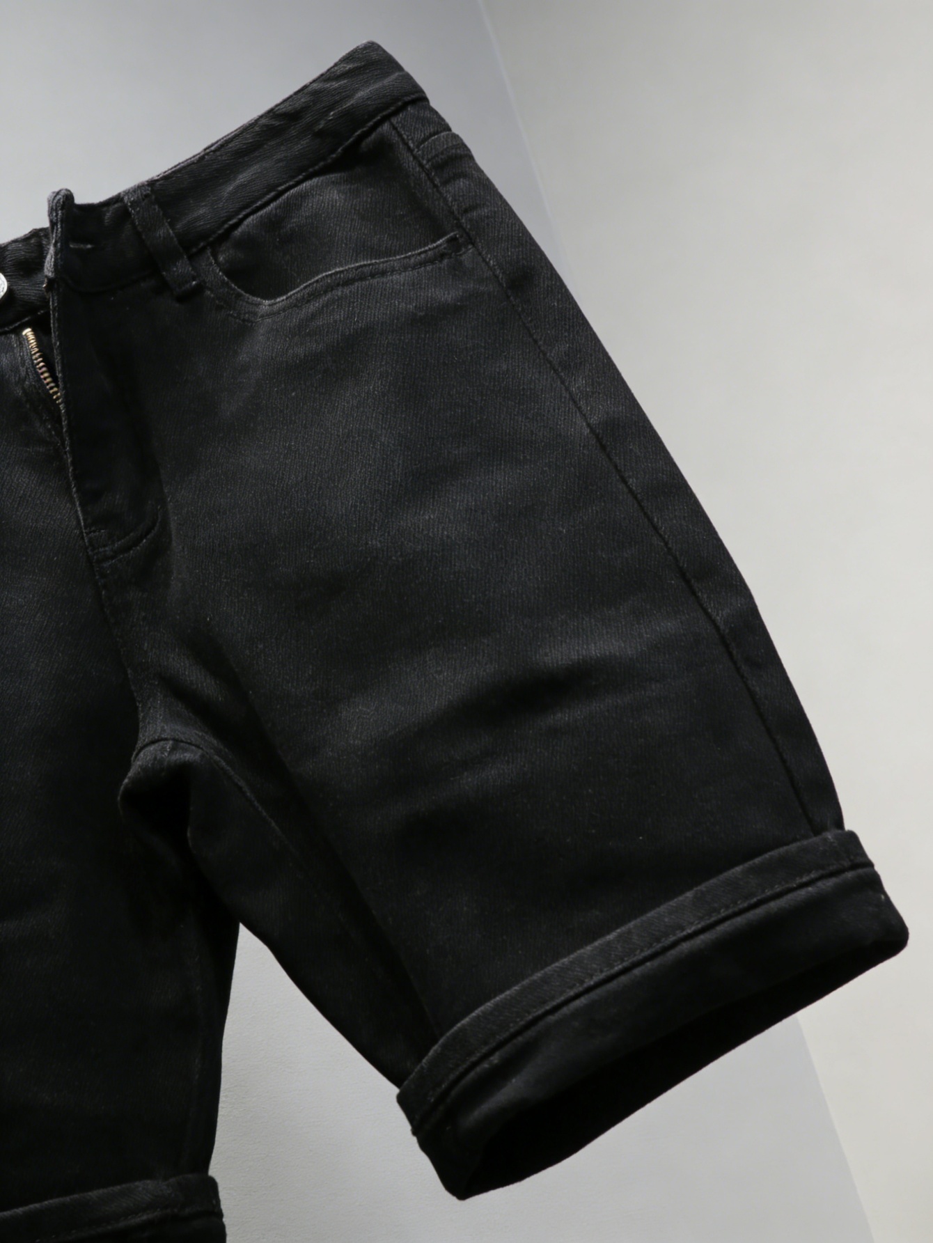 Shorts jeans pretos lisos para - Men'S Accessories For Jeans avaliação e preço