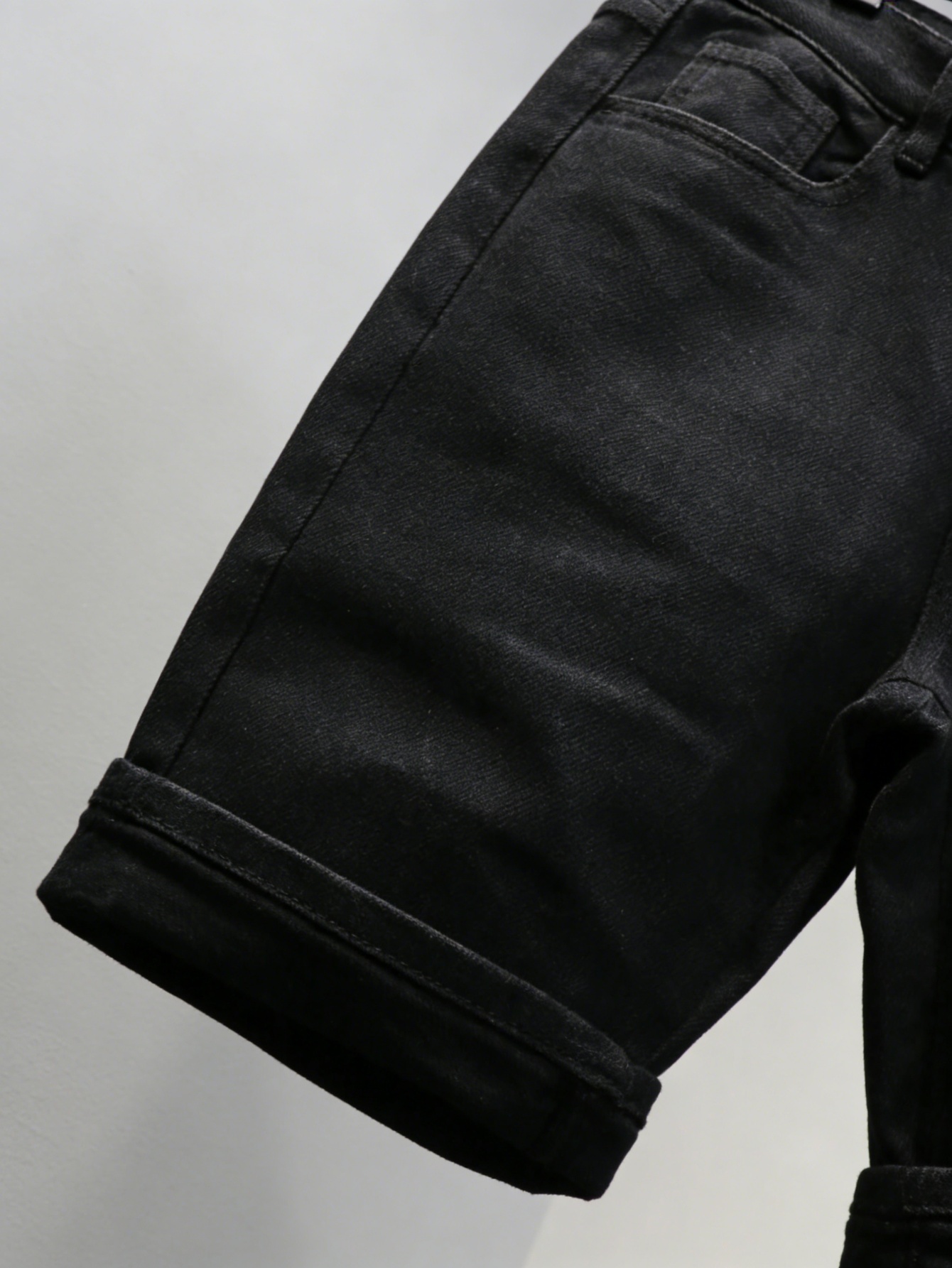 Shorts jeans pretos lisos para - Men'S Accessories For Jeans avaliação e preço