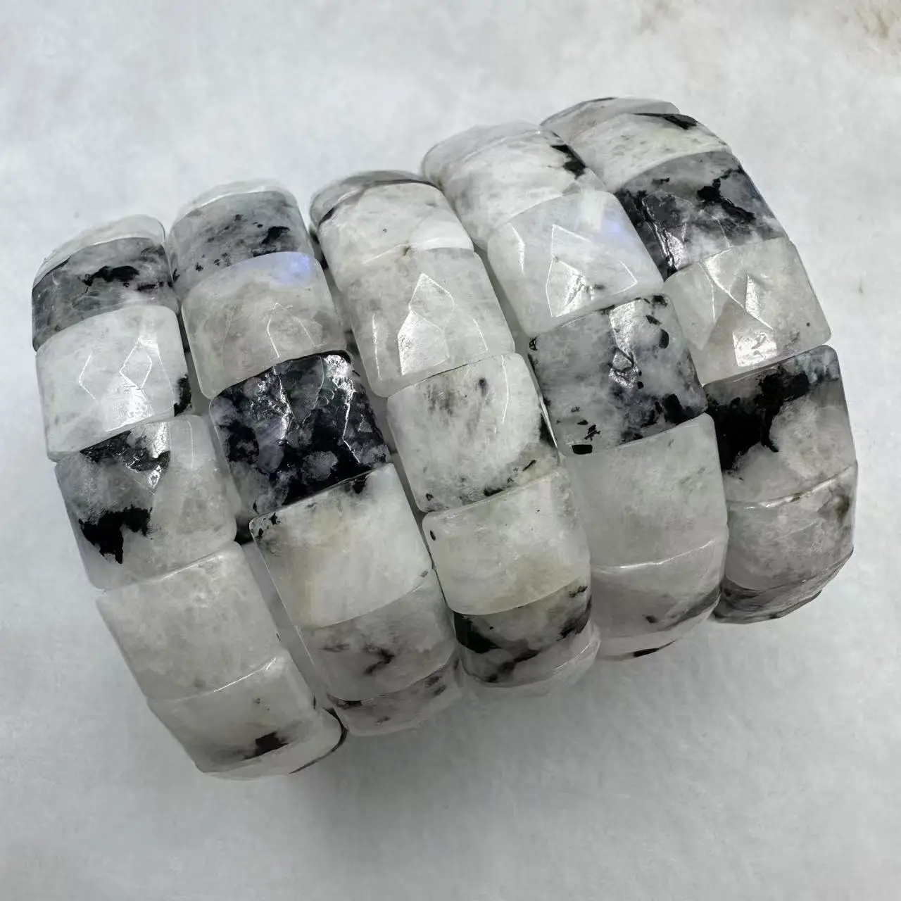 Novo natural indiano moonstone - Men Accessories India avaliação e preço