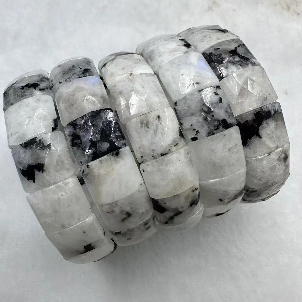 Novo natural indiano moonstone - Men Accessories India avaliação e preço