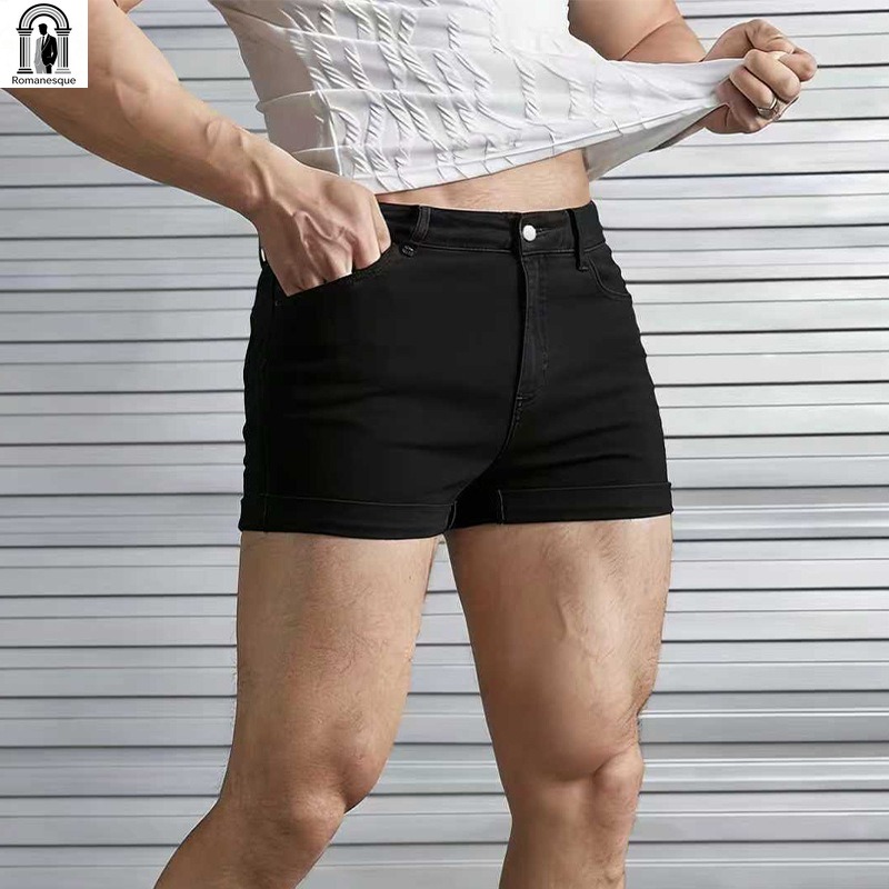Shorts de Denim Branco Slim Fi - Men'S Accessories For Jeans avaliação e preço