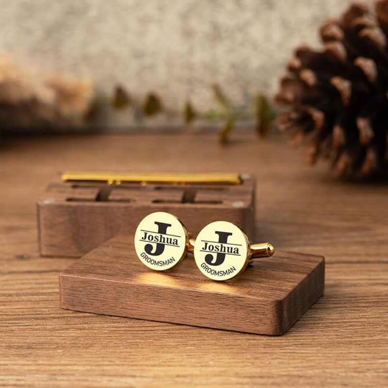 Abotoaduras personalizadas par - Tie Clip Set avaliação e preço