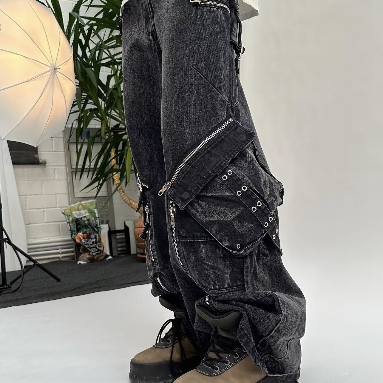 Y2k preto gótico punk multi-bo - Men'S Accessories For Jeans avaliação e preço