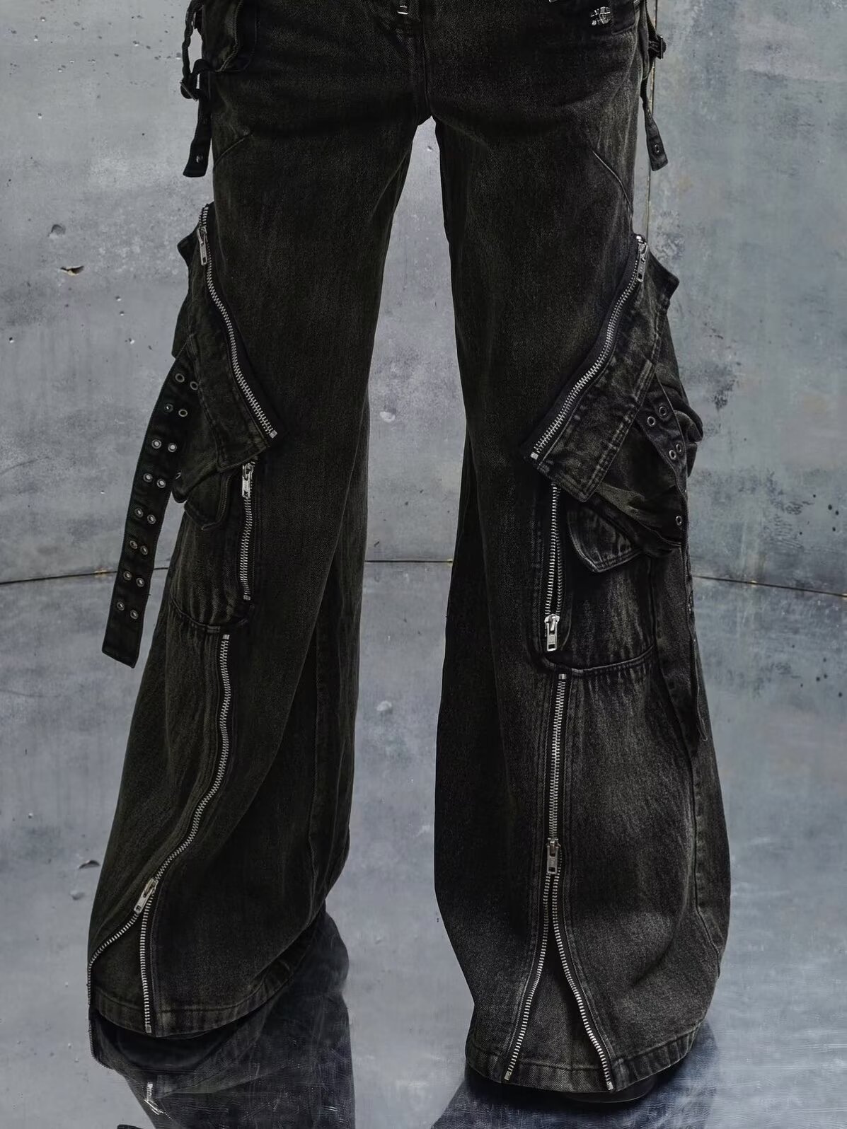 Y2k preto gótico punk multi-bo - Men'S Accessories For Jeans avaliação e preço