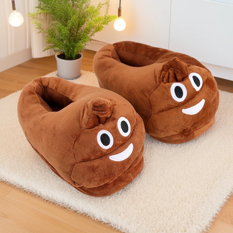 Chinelos de pelúcia com emoji  - Men'S Accessories Rack avaliação e preço