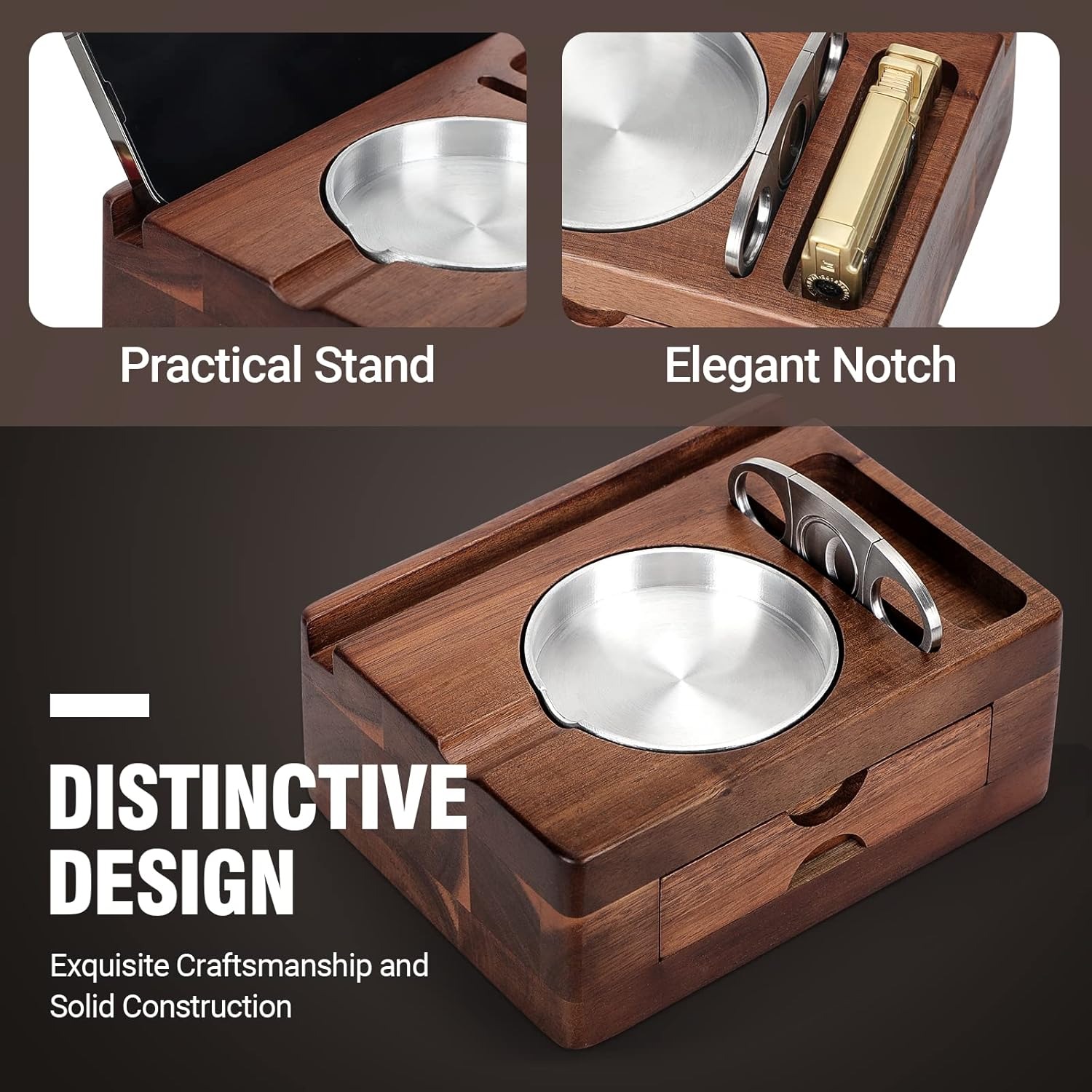 Cinzeiros de Madeira com Supor - Men Accessories Drawer avaliação e preço
