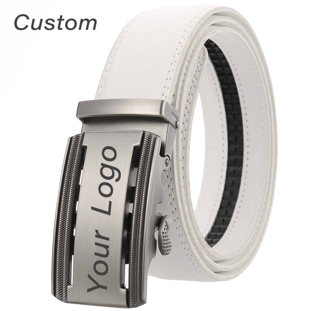 Cinto de couro branco masculin - Men Accessories Logo avaliação e preço