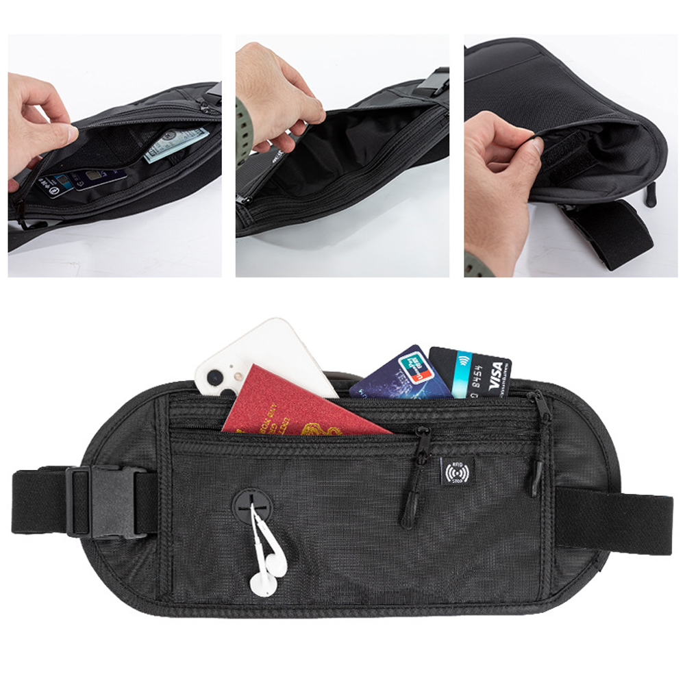 1PCS Bolsa de Pescoço para Pas - Passport Wallet Rfid avaliação e preço