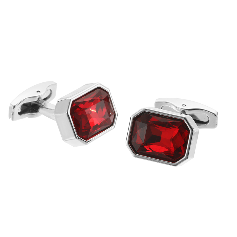 Abotoaduras de cristal vermelh - Tie Clip Set avaliação e preço
