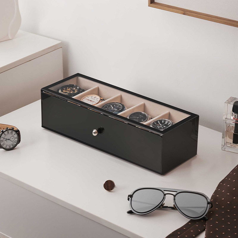 Caixas de Relógio de Plástico  - Men Accessories Drawer avaliação e preço
