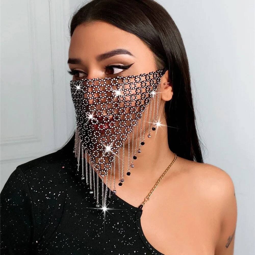 Máscaras de Véu com Franjas pa - Men'S Accessories And Jewelry avaliação e preço