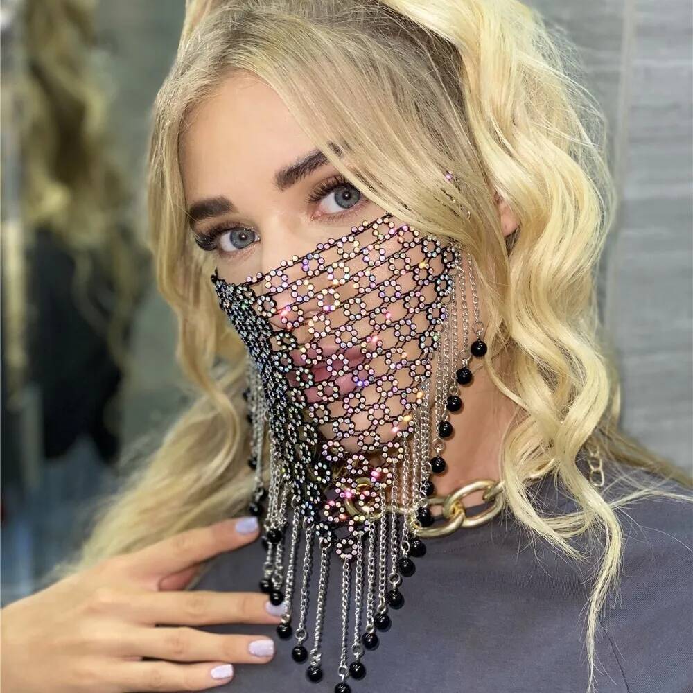Máscaras de Véu com Franjas pa - Men'S Accessories And Jewelry avaliação e preço