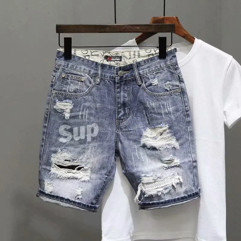Shorts jeans rasgados preto e  - Men'S Accessories For Jeans avaliação e preço