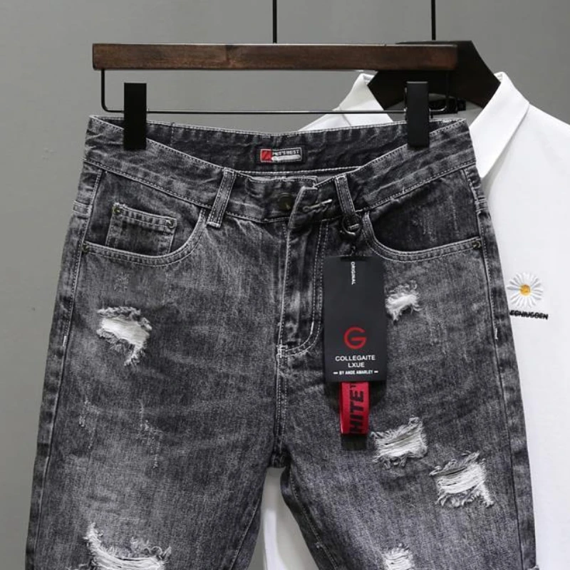 Shorts jeans rasgados preto e  - Men'S Accessories For Jeans avaliação e preço