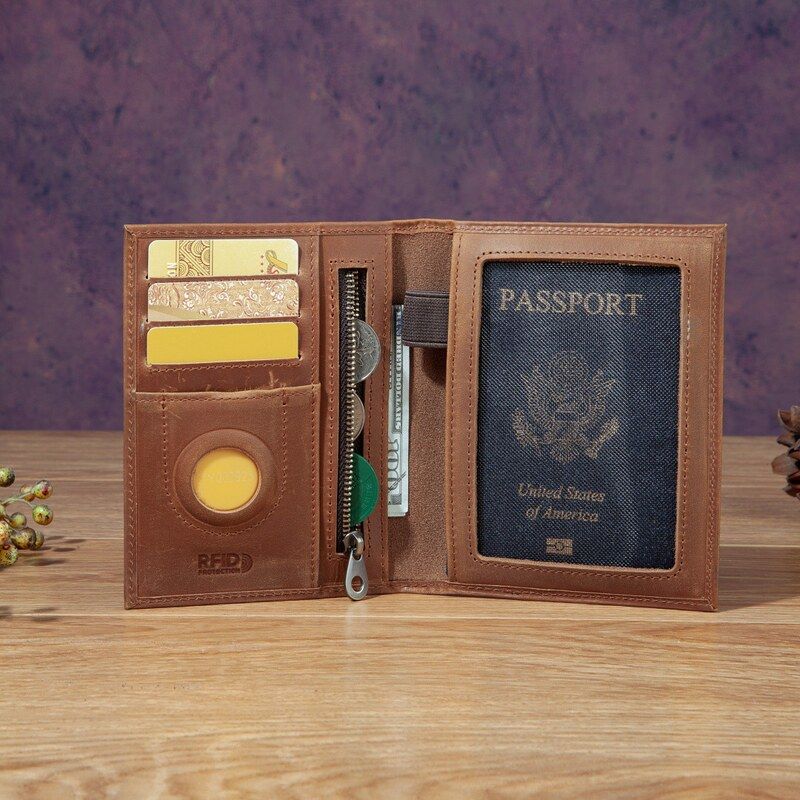 Porta-Passaporte Unissex de Co - Passport Wallet Rfid avaliação e preço