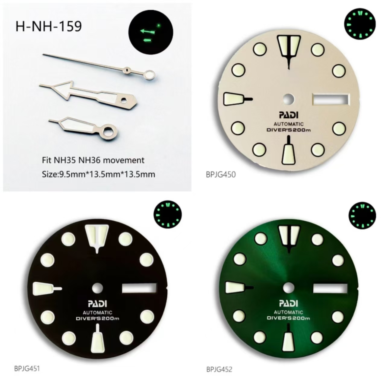 Mostrador NH36 PADI S de 28,5m - Men Accessories Logo avaliação e preço